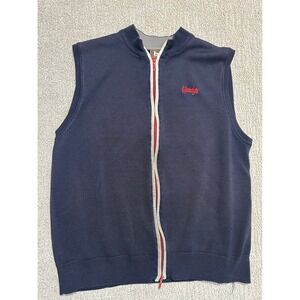 Wendy's Uniform Vest Men's XL Full Zip Navy Red Trim Barco Uniforms Workwear